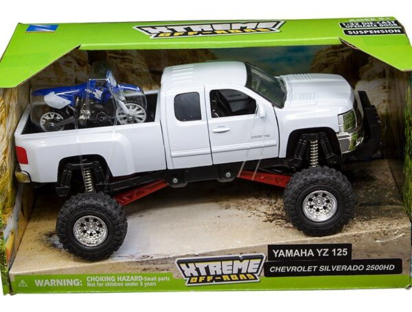 New Ray 1:32 Chevrolet Silverado with 1:32 Yamaha Bike – Extreme Off Road