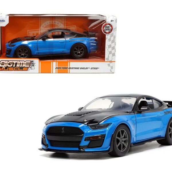 Jada 1:24 2020 Ford Mustang Shelby GT500 (Black with Grey Stripe)  – Bigtime Muscle
