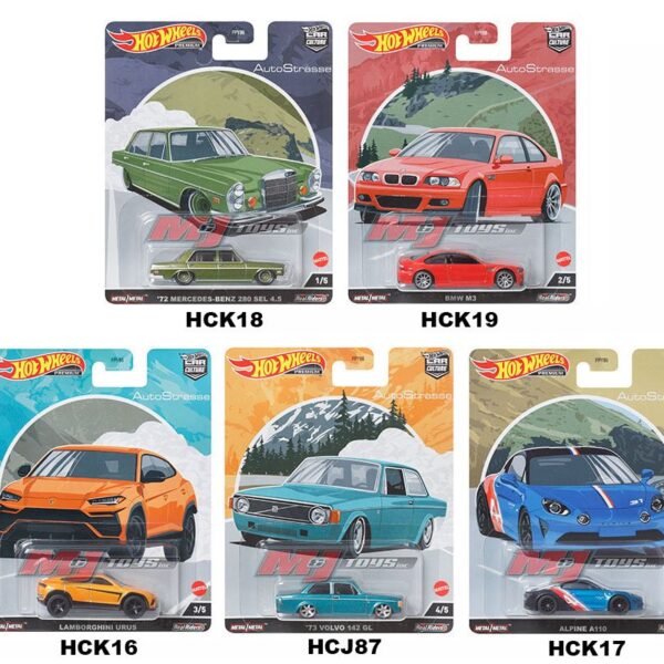 Hot Wheels 1:64 Car Culture Q Case 2022 Auto Strasse Assortment SOLID PACK CASES