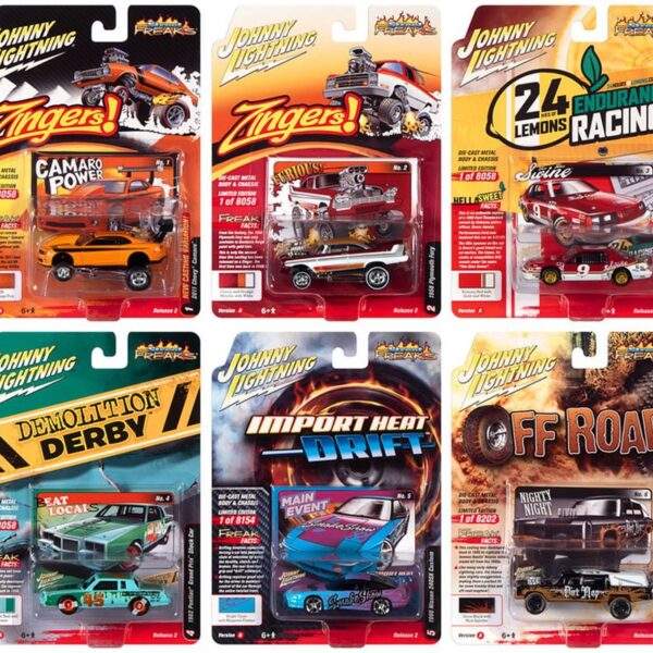 Johnny Lightning 1:64 Street Freaks 2022 Release 2 Version A 6-Style Assortment