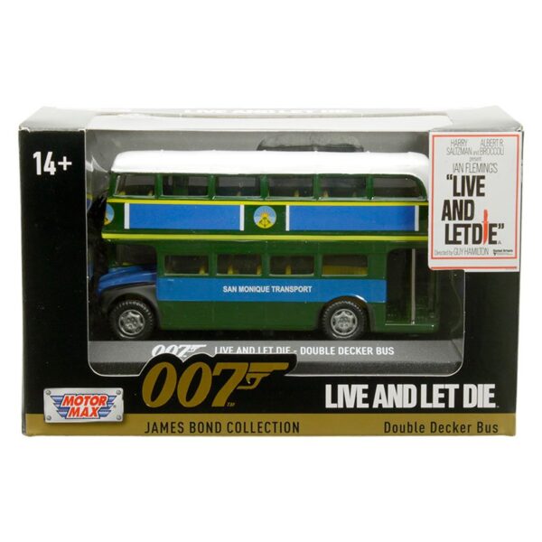 Motormax 1:64 007 Live and Let Die – Double Decker Bus – James Bond Collection – 60 Years of Bond