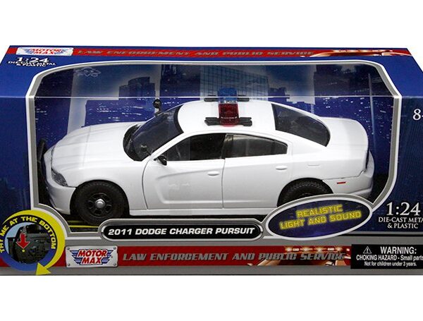 Motormax 1:24 2011 Dodge Charger Pursuit with Light and Sound