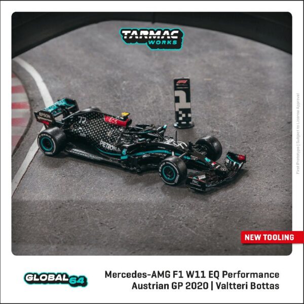 Tarmac Works 1:64 Mercedes-AMG F1 W11 EQ Performance Austrian Grand Prix 2020 Winner Valtteri Bottas