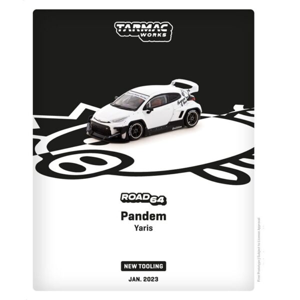 Tarmac Works 1:64 Road64 Pandem Toyota Yaris White