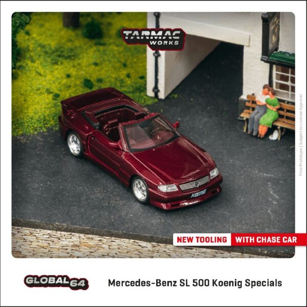 Tarmac Works 1:64 Mercedes-Benz SL 500 Koenig Specials Bordeaux – Global64