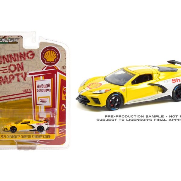 Greenlight 1:64 2021 Chevrolet Corvette C8 Shell Gas – Running On Empty Series 13 – Solid Pack