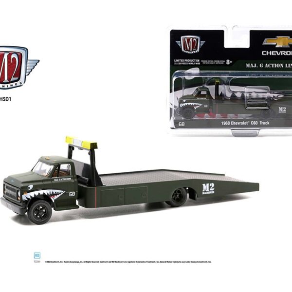 M2 Machines 1:64 1968 Chevrolet C60 Flatbed Truck MAJ. G Action Line – Auto-Haulers Hobby Exclusive