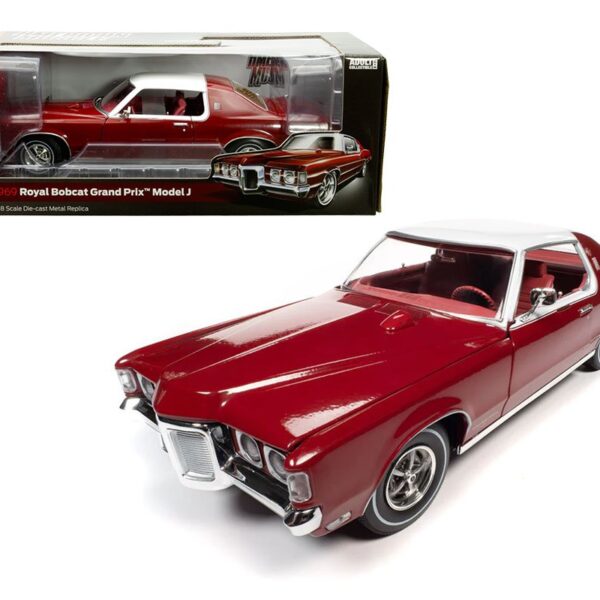Auto World 1:18 1969 Pontiac Grand Prix Royal Bobcat Model J – Matador Red – American Muscle