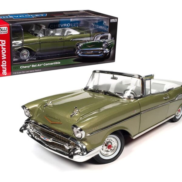 Auto World 1:18 1957 Chevrolet Bel Air Convertible – Laurel Green