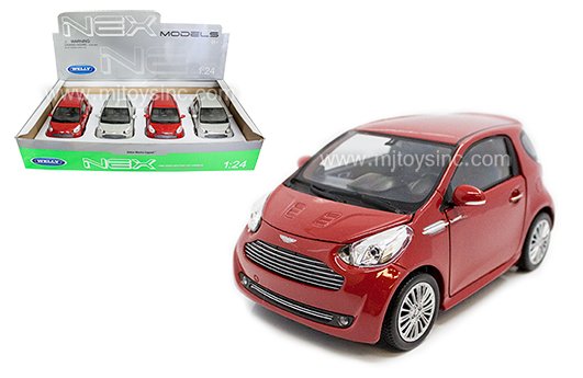Welly 1:24 Aston Martin Cygnet (red-silver) – Display Tray Box Set of 4