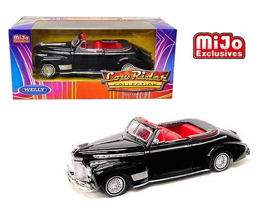 Welly 1:24 1941 Chevrolet Special Deluxe Convertible Low Rider Black Limited Edition -Mijo Exclusive
