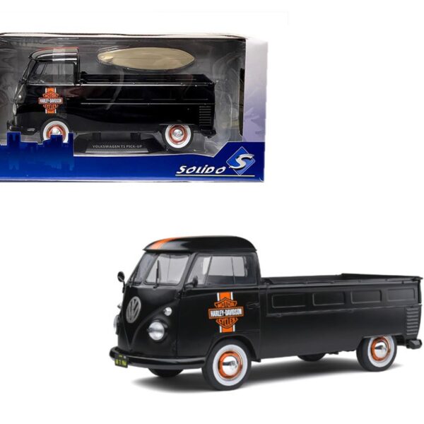 Solido 1:18 1950 Volkswagen T1 Pickup Harley-Davidson Custom (Matte Black)
