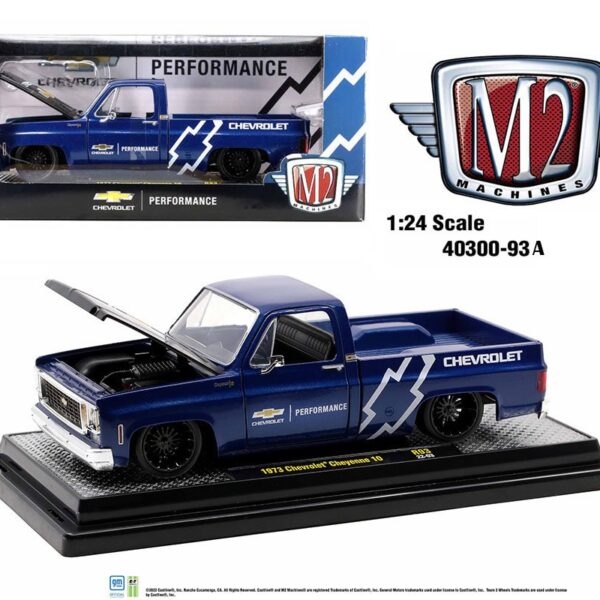 M2 Machines 1:24 1973 Chevrolet Cheyenne 10 (C10) “Chevrolet Performance” (Blue) Limited Edition