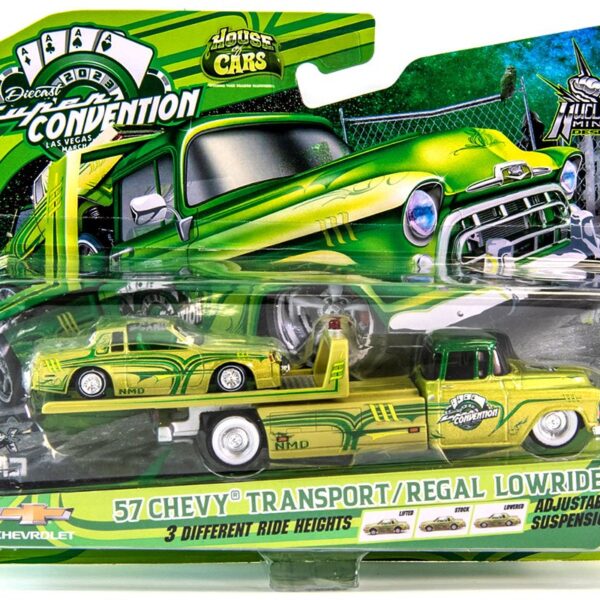 Maisto 1:64 1957 Chevrolet Transport Flatbed with Buick Regal Lowrider – Supercon 2023 Exclusive