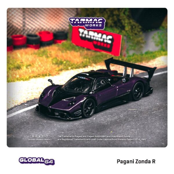 Tarmac Works 1:64 Pagani Zonda R Viola PSO – Global64