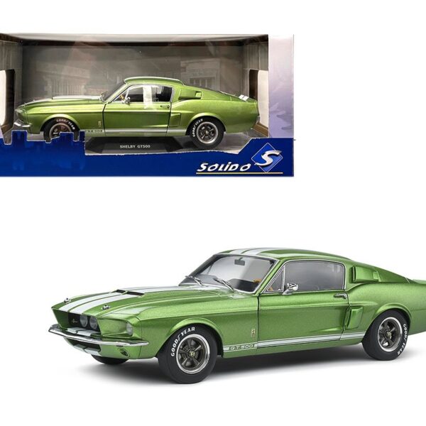 Solido 1:18 1967 Shelby GT500 – Green With White Stripes