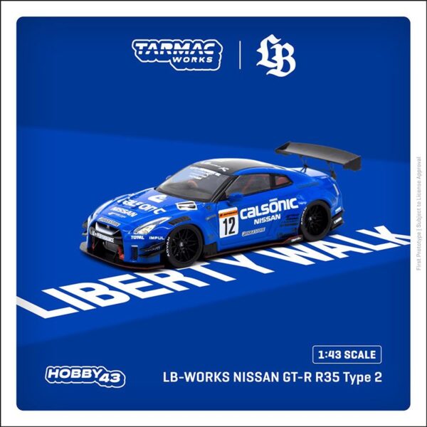 Tarmac Works 1:43 LB-WORKS NISSAN GT-R R35 Type 2 Calsonic – Hobby43