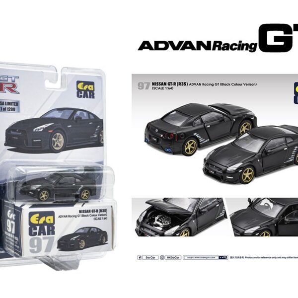 Era Car 1:64 Nissan GT-R R35 Advan Racing GT – Matte Black
