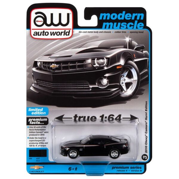 Auto World 1:64 2010 Chevrolet Camaro Hurst Edition (Black) – Premium 2022 Release 4 Version B