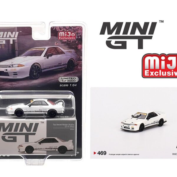 Mini GT 1:64 Top Secret Nissan GT-R VR32 – White – Mijo Exclusives