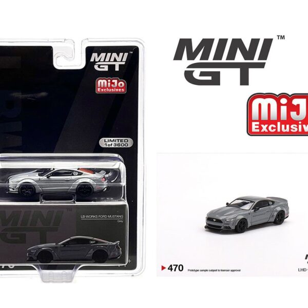 Mini GT 1:64 Ford Mustang GT LB-Works Grey – Mijo Exclusive