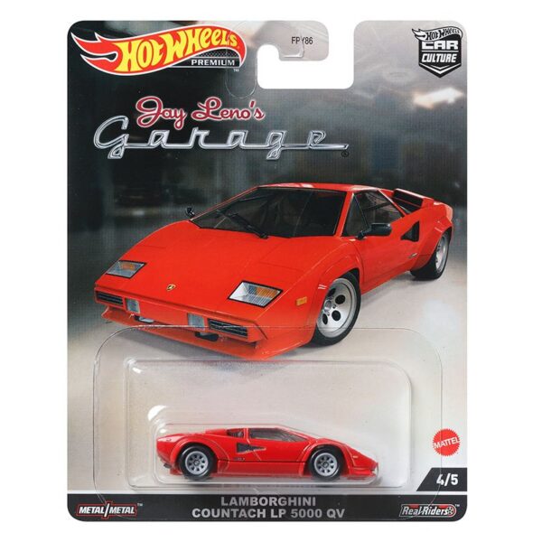 Hot Wheels 1:64 Car Culture 2022 N Case – Jay Leno’s Garage – Lamborghini Countach – Red – Solid Pack