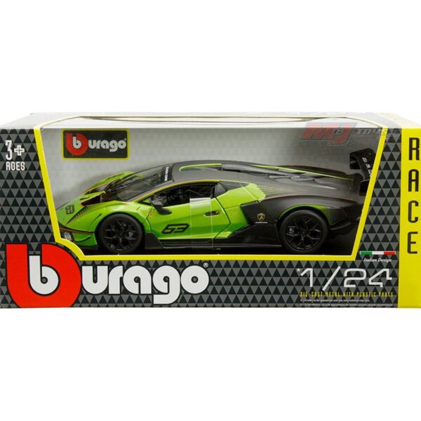 Bburago 1:24 Lamborghini Essenza SCV12 (Green and Matte Black Two-tone) – Race Series
