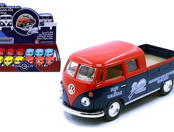 Kinsmart 1:34 1963 Volkswagen Bus Double Cab Pickup 2-Tone – 5 inch