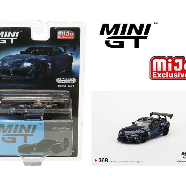 Mini GT 1:64 Toyota GR Supra (A90) (Downshift Blue) HKS – MiJo Exclusives