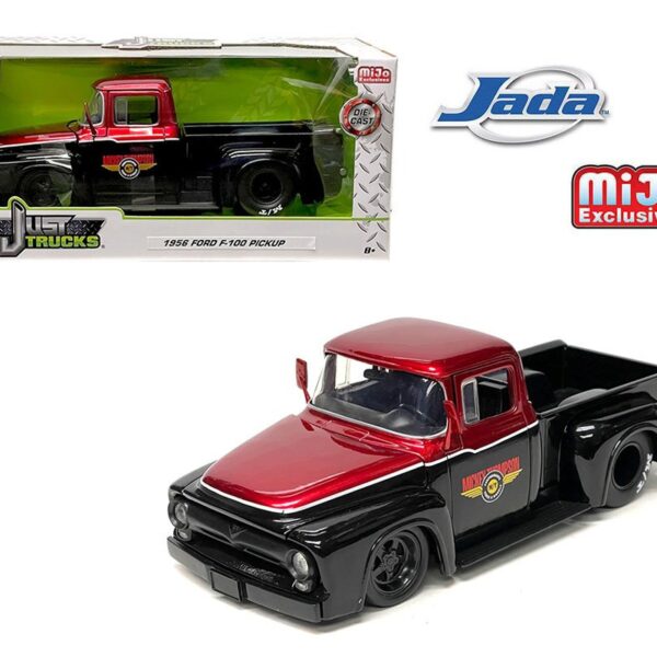 Jada 1:24 1956 Ford F-100 Pro Stock Mickey Thompson – Black With Red Two Tone  – Just Trucks – MiJo Exclusives