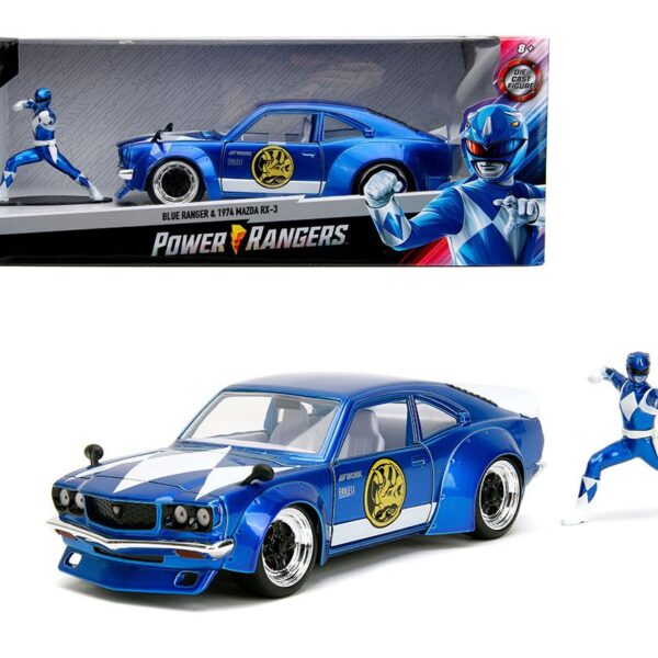 Jada 1:24 Blue Ranger & 1974 Mazda RX-3 – Power Rangers