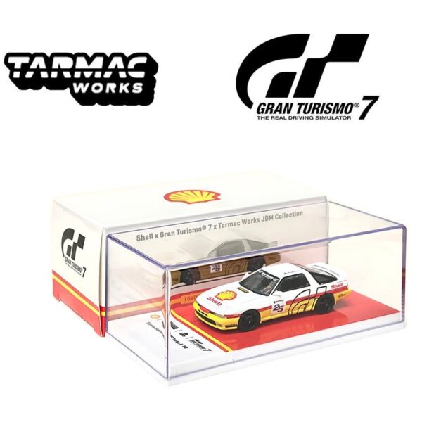 Tarmac Works 1:64 Toyota Supra 3.0GT Turbo A 1988 – Shell – Gran Turismo 7 – JDM Collection