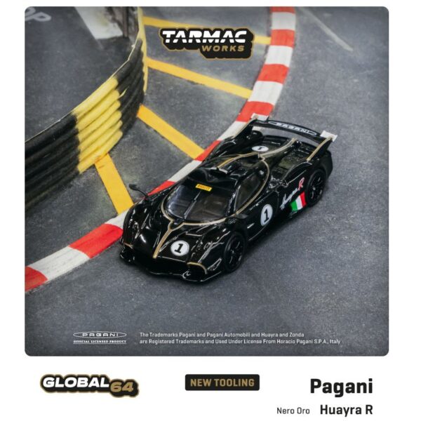 Tarmac Works 1:64 Pagani Huayra R Nero Oro New Tooling ! – Global64