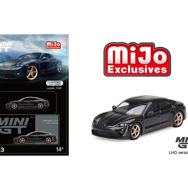 Mini GT 1:64 Porsche Taycan Turbo S Volcano Grey Metallic – Mijo Exclusives USA