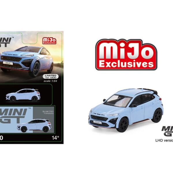 Mini GT 1:64 Hyundai KONA N Performance Blue – Mijo Exclusive USA New Tooling