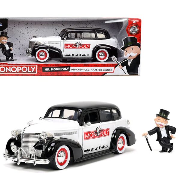 Jada 1:24 1939 Chevrolet Master Deluxe w Mr. Monopoly – Monopoly – Hollywood Rides