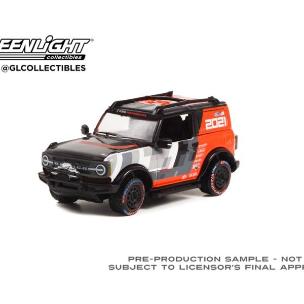 Greenlight 1:64 2021 Ford Bronco BFGoodrich Baja 1000 Ford Prototype Tribute (Black & Red Two-Tone) Hobby Exclusive