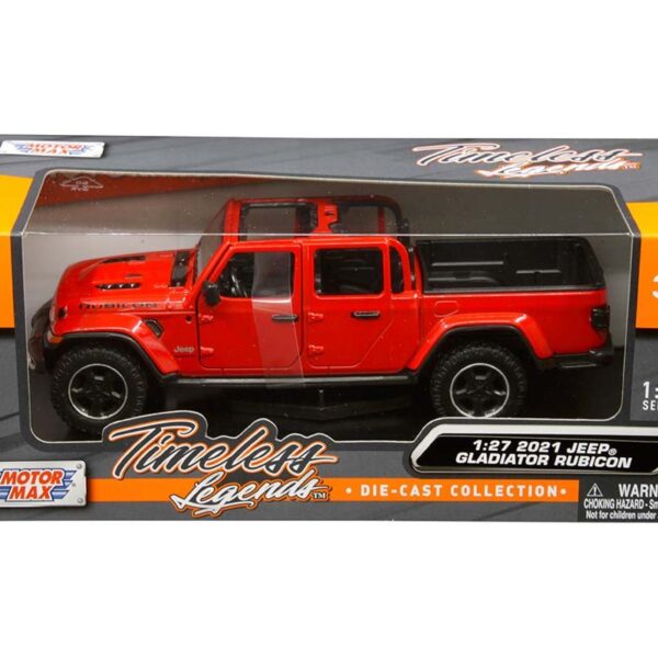 Motor Max 1:27 2021 Jeep Gladiator Rubicon with Open Top – Timeless Legends