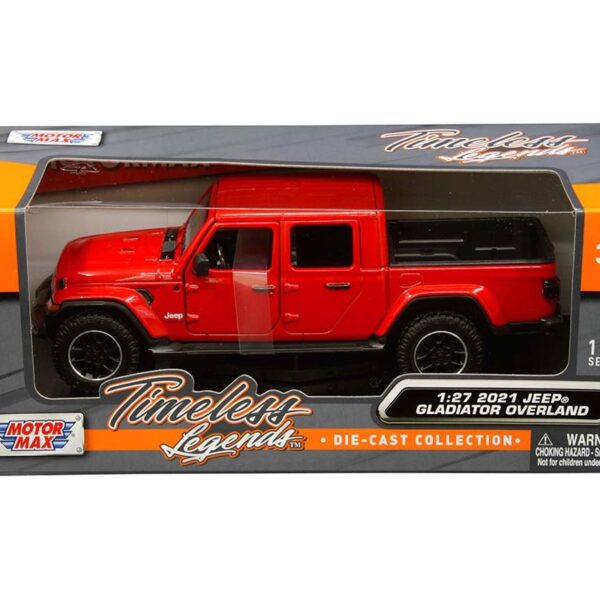 Motormax 1:27 2021 Jeep Gladiator Overland Hard Top – Timeless Legends
