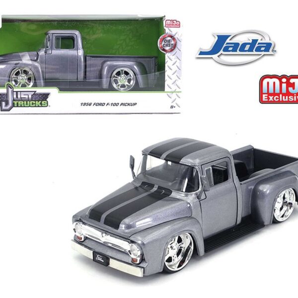 Jada 1:24 1956 Ford F-100 Custom (Grey With Black Stripes) – Just Trucks – MiJo Exclusives