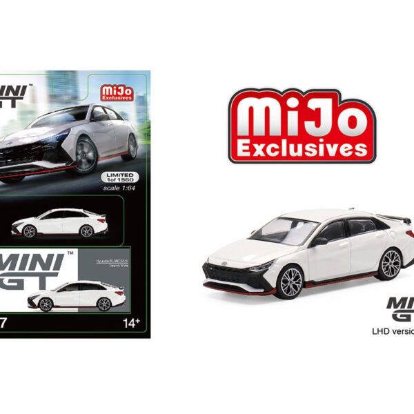 Mini GT 1:64 Hyundai Elantra N Ceramic White- Mijo Exclusives