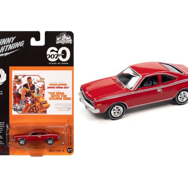 Johnny Lightning 1:64 1974 AMC Hornet (Red) – James Bond 007 The Man With The Golden Gun – Pop Culture 2022 Release 4