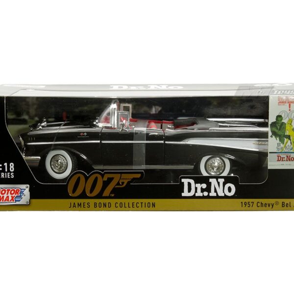 Motormax 1:18 1957 Chevrolet Bel Air (Black) Dr. No – 007 James Bond Collection