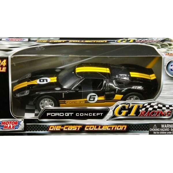 Motormax 1:24 Ford GT Concept (Black/Yellow Stripes) -GT Racing