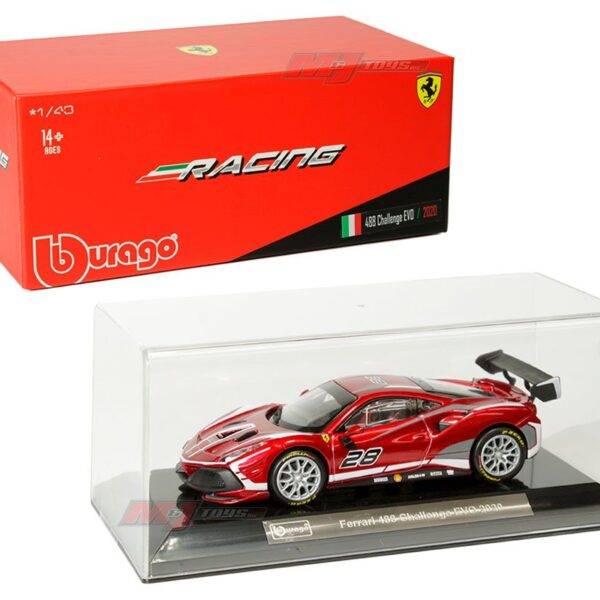 Bburago 1:43 2020 Ferrari 488 Challenge EVO (Red) – Ferrari Racing