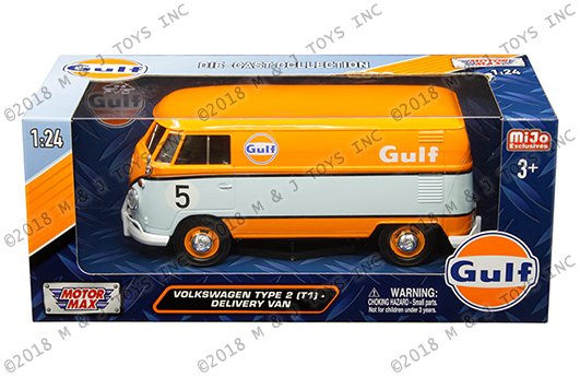 Motormax 1:24 Volkswagen Type 2 (T1) Delivery Van – Gulf – MiJo Exclusives