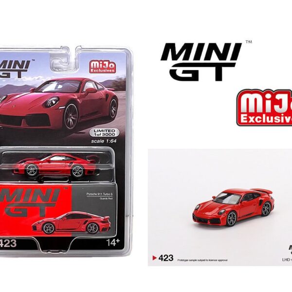 Mini GT 1:64 Mijo Exclusives Porsche 911 Turbo S Guards Red
