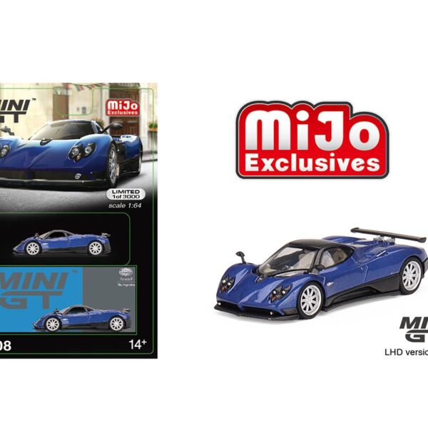 Mini GT 1:64 Pagani Zonda F Blu Argentina Limited Edition – Mijo Exclusive USA