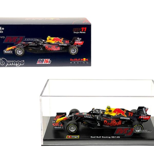 Bburago 1:43 Honda Red Bull RB16B Sergio Perez #11 – Race