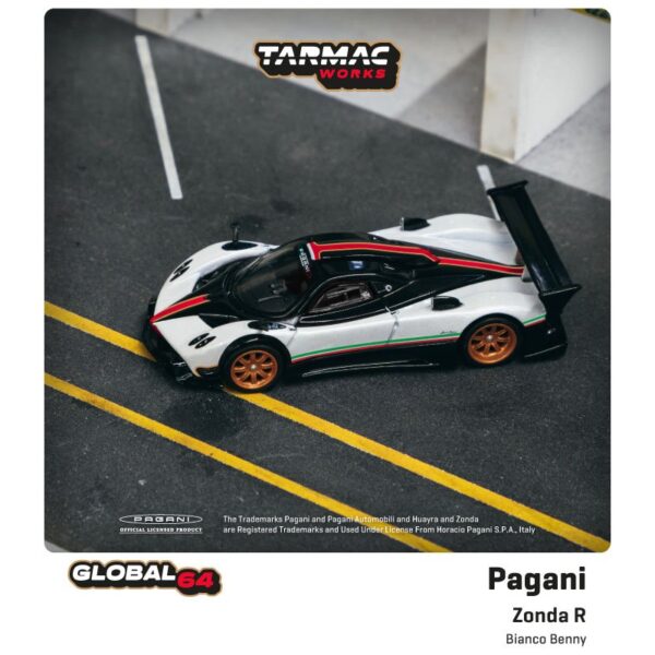 Tarmac Works 1:64 Global64 Pagani Zonda R Bianco Benny